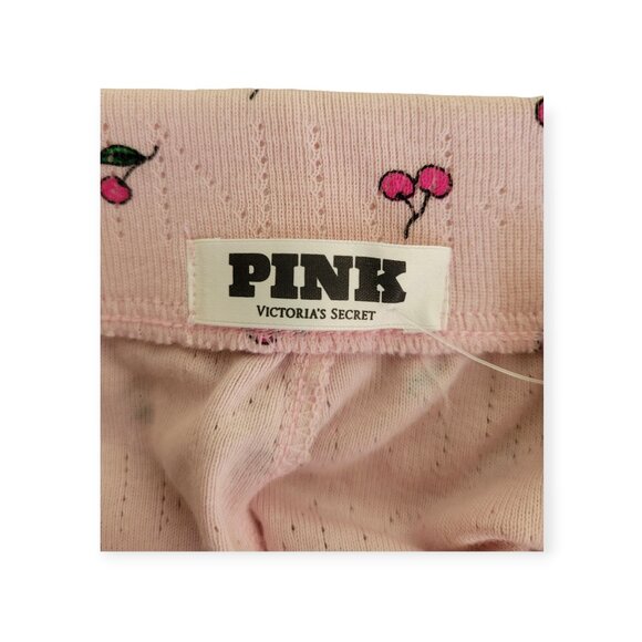 Victoria's Secret Pink Cherry Print Pointelle 100% Cotton Boxer Shorts XS NWT - Picture 9 of 16